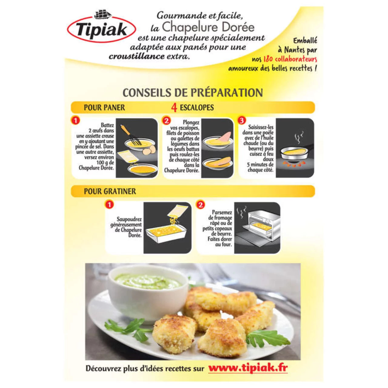 Chapelure Dorée Extra Croustillante 250g Tipiak
