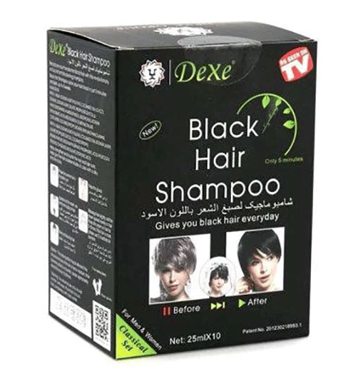 DEXE – Black Hair Shampoo Shampoing Colorant en Noir x 10 Sac 25ml