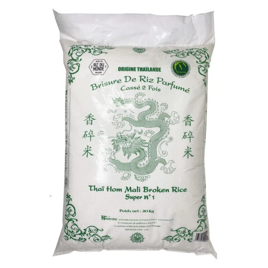 Riz thai Hom Mali Brisure Cassé 2 Fois 20kg Riz Du Monde