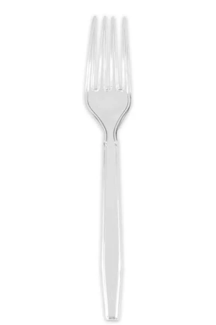 Fourchette Transparent Plastique RÉutilisable