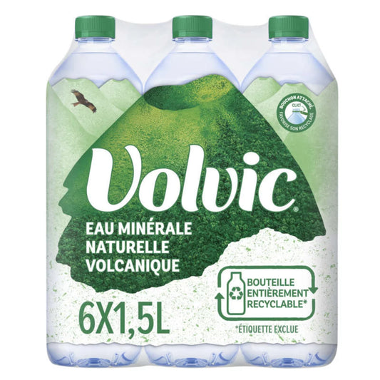 Eau Minérale Naturelle Volcanique 6x1,5L Volvic
